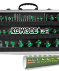 Pro Router Bit Set 40-Piece Carbide Bits For Woodworking 1/4 Inch And 1/2 Inch Shanks in carrying case with packaging