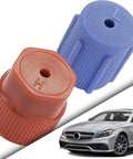 10Pcs A C System Valve Cap Set for R134a Vehicles, blue low side and red high side caps for 13mm and 16mm ports