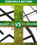 30 Pack Decorative Garden Fence Panels Set For Yard And Garden, 32.5 Ft Of Coverage, rustproof metal wire detail