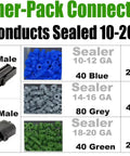 Cool Weather-Pack Series Kit With Heavy Duty 20 Amp Male Female Terminals For 12 And 10 Gauge Wires Plus Sealer Caps For Quick Disconnect Splices That Look Awesome, Weather-Pack connector kit