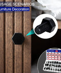 Black Nylon Hex Bolt used in furniture with packaging displayed, part of Black Nylon Hex Bolt Nut Washer Kit For Electronics DIY Tinker Friendly 216pcs M4 To M10 Hex Nuts Washers For PCB Board Mounting And Insulation Metric Threads Perfect For Microcontroller Projects.