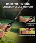 Grip Trainer for Correct Hand Position and Consistent Swing, Golf Training Aid for right-handed players showing hand positions