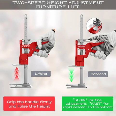 Zero Sweat Boss Approved Arm Jack For Labor Saving Furniture Lifter Tool With Ergonomic Leverage raised for adjusting height