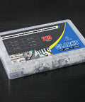 Pro Grade Rivet Nut Kit 210 Pcs Aluminum Alloy Flat Head Threaded Rivnut Set M3 M4 M5 M6 M8 M10 in plastic case