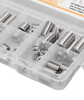 Ultimate 50-Piece Stainless Steel Threaded Inserts For M5x0.8 Repair Kit To Fix Stripped Threads And Restore Fastening Power On Metal Or Plastic Parts With Rust Proof Precision For Any Gnarly Industrial Job, boxed inserts