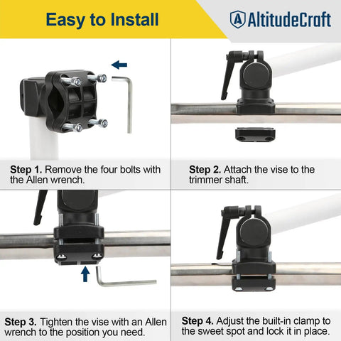 Installation process for Upgraded Weed Eater Handle Extension For Ergonomic Back Saver And Tall People Universal String Trimmer Handle Grip For Easy Yard Trimming And Edging Patented Design