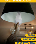Installing Two Pack Super Bright 3050 Lumen A21 LED Bulbs 25W Equivalent 200W Non Dimmable Daylight White 5000K E26 Base