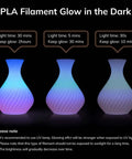 Glow In The Dark Multicolor Fast Change 3D Printer PLA Filament Bundle 1.75mm with UV reactive vase changes