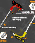 Heavy Duty T Handle Allen Wrench Set With Heat Treated Vanadium Steel For Long Life And Rust Resistance with ergonomic grip