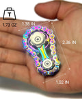 Hand holding 2 Pack Metal Bike Chain Fidget Tools For Men Stainless Steel Desk Fidget Gear Handheld Mechanical Anxiety Reducer