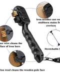 3-In-1 Golf Club Cleaner Brush Set With Retractable Head And Zip Line featuring nylon and brass bristles, groove spike.