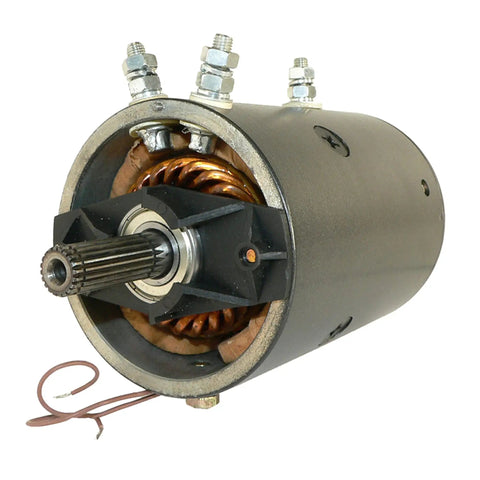Beefed Up 12V Winch Motor Replacement for Warn 20 Spline, Reversible 3 Post Design, heavy duty view