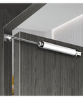 Heavy Duty Aluminum Door Closer With Soft Close Pro Grade Adjustable Auto Closer For Doors Up To 35kg Smooth Quiet Closing 100 Degree Stop Easy Install For Home Or Business Use Fits Any Door Setup mounted on a wooden door frame