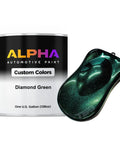 Bold Emerald Green Automotive Basecoat Midcoat Gallon Ready To Spray Heavy Duty Paint With Included Reducer for cars and motorcycles.