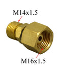 TIG Welding Torch Fitting Connector Adapter M14x1.5 Outside To M16x1.5 Inside for seamless TIG torch setup.