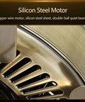 Close-up of YPDJVLTI Ceiling Fans Lights 48-52Inch LED Fandelier silicon steel motor with copper wire components.