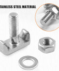 Heavy Duty Two Piece Battery Terminal T Bolt Kit Stainless Steel Replacement Nuts For Car Battery Cables showing bolt, nut, and washer