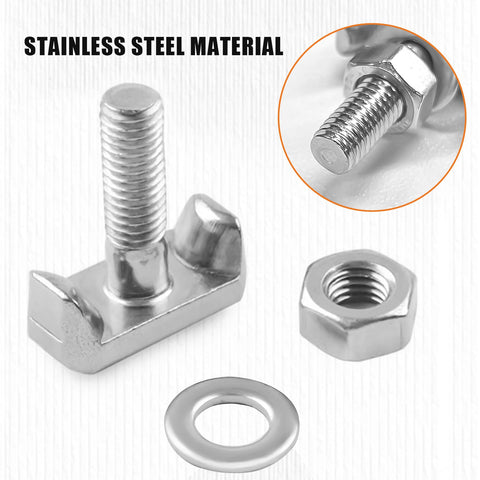 Heavy Duty Two Piece Battery Terminal T Bolt Kit Stainless Steel Replacement Nuts For Car Battery Cables showing bolt, nut, and washer