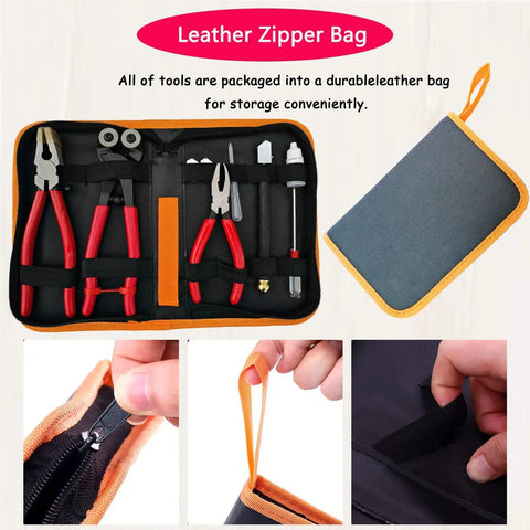 Must Have Complete Glass Cutting Tool Set Kit With Leather Zipper Bag for Stained Glass Tiles Mosaic Mirrors Bottles