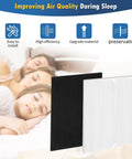 2 Pack True HEPA Filters And 8 Carbon Pre Filters Replacement Set For Winix C545 Air Purifier beside sleeping family