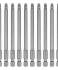 Tamper-Proof T25 Torx Bit Set With Case, 10-Piece Security Star Bits, 1/4 Inch Hex Shank, 4 Inch Length, S2 Alloy Steel For Power Drill