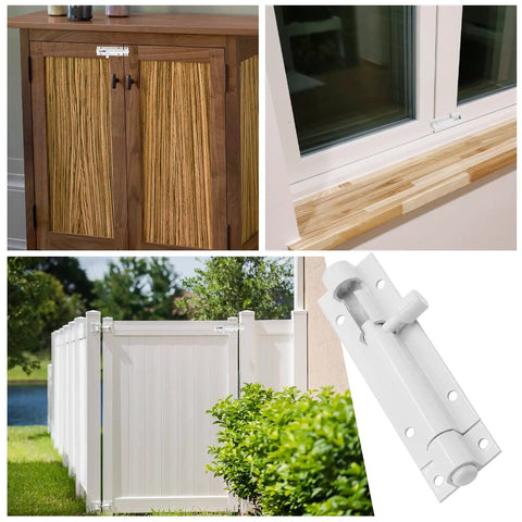 Built Tough 3 Inch Barrel Bolt Lock In Crisp White Heavy Duty Stainless Steel Slide Latch With Complete Mounting Hardware Rust Proof Security Bolt For Patio Gates Front Doors And Barn Sheds Solid 2 Pack