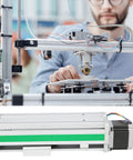 Rock Solid Cnc Slide Stage Actuator Building Slick Motion Systems With Smooth Ball Screw Linear Guide Rail 100Mm Stroke aluminum frame and stepper motor in use.
