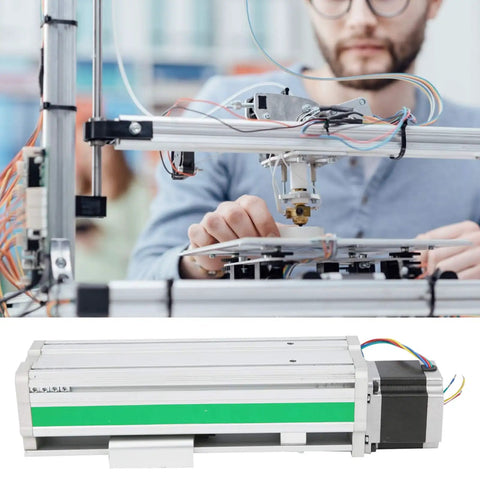 Rock Solid Cnc Slide Stage Actuator Building Slick Motion Systems With Smooth Ball Screw Linear Guide Rail 100Mm Stroke aluminum frame and stepper motor in use.