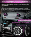 Installation guide for 7 Inch LED Headlights With Pink Purple Halo Ring, Hi Lo Beam, DRL And Amber Turn Signal on sportscar