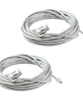 Two Pack 150 Inch Heavy Duty Galvanized Steel Ramp Door Cable Kit For Enclosed Cargo Trailers, coiled cables on white background