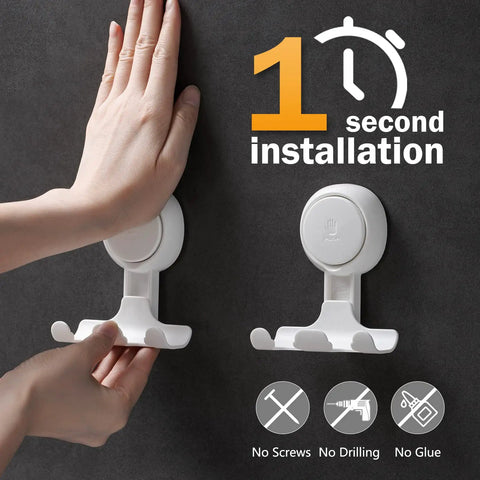 Two Pack Shower Razor Holder With Strong Suction Cup Hooks For Towel Loofah Razor Squeegee Damage Free Wall Mounts Easy To Install And Reuse In White Today