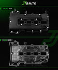 Chevy Engine Valve Cover Kit With Gaskets Bolts And Oil Filler Cap For Easy Install On 2011 Through 2020 Cruze Sonic Trax Volt ELR Encore One Point Four L Turbo Replacement Replaces 55573746 25198498 25198874 front and back view