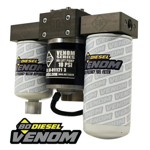 Upgraded Fuel Lift Pump Kit With Inline Filter And Water Separator For Gm 6 6 Liter Duramax Engines showing HD lift pump and filters.