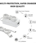 24V Power Cord Replacement Charger For Cricut Maker 4 And Maker 3 Cutting Machines 24V 2 75A AC DC Power Supply Mains PSU White