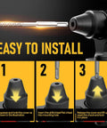 Installation steps for Cordless SDS Plus Rotary Hammer Drill With Brushless Motor, Safety Clutch, 4 Functions, 5 Drill Bits