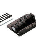 Full Contact 4 String Bass Bridge Upgrade Black For Fender Precision Jazz And Other Classic Basses Direct Replacement With Increased Sustain Game Changing Tone And Fully Adjustable Mounting For Right Or Left Handed Players black bass bridge with screws and Allen key
