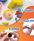 Step-by-step use of Air Dry Clay Kit For Kids Make 8 Fridge Magnets No Oven Needed Easy To Shape Bright Colors In Resealable Containers