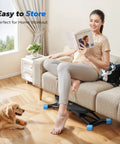 Durable Balance Board With Pro Strength Resistance Bands Home Cardio Stepper in living room for convenient workouts.