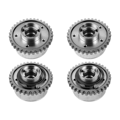 Camshaft Sprocket VVT Oil Control Valve Replacement For 2011 To 2019 Chrysler Jeep Dodge Ram 3.6L Pentastar Engine Direct Fit OE Style With Part Numbers 5184150AF 5184369AH 5184370AH, showing four metal sprockets.
