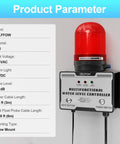 Heavy Duty 110V Water Level Alarm With High Low Detector 110dB Siren And Light Outdoor Rated Water Level Monitor