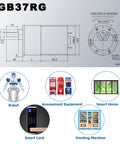 12V DC Gear Motor With Dope High Torque And 60 RPM Output, Micro Speed Reduction Geared Motor, Eccentric Output Shaft, uses