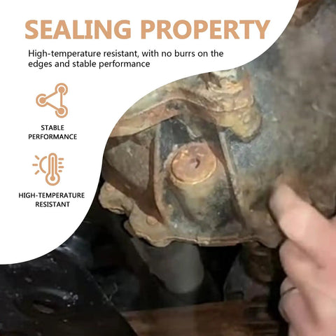 Leak Proof Oil Drain Plug Gasket Kit With Copper And Aluminum Crush Washers image showing sealing property and durability.
