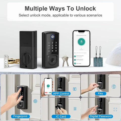 Slick Smart Deadbolt Wireless Keyless Entry Digital Lock For Front Door No Sweat Screwdriver Setup With Five Seamless Unlock Options For Bulletproof Home Protection