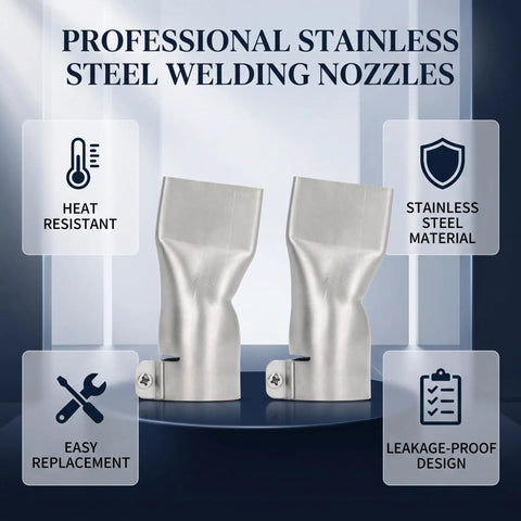 Two Pack 40mm Stainless Steel Wide Mouth Welding Nozzle For Hot Air Guns, Heat Resistant And Leakproof, Pro Grade Accessory