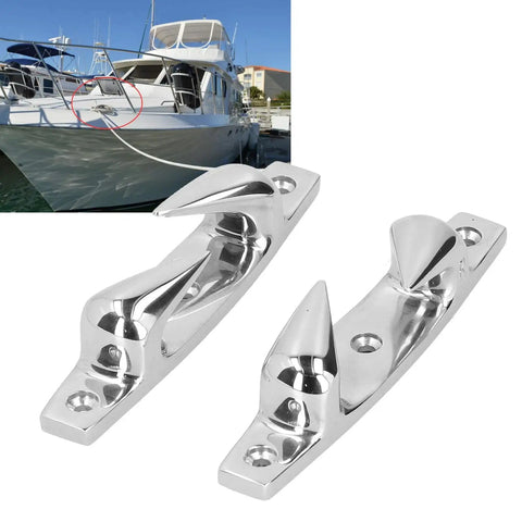 Bow Chocks For Boat 4.69 Inch 316 Stainless Steel Mooring Cleats Set Of Two Left And Right Fairlead Dock Cleats for marine use