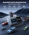 Jump Starter With Air Compressor 4000A Peak Portable Car Battery Booster 150 PSI Tire Inflator for Vehicles