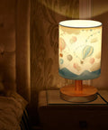 Hot Air Balloon Kids Table Lamp With Linen Shade And Wood Base For Bedroom Nightstand Or Living Room Kid Friendly Cartoon Nursery Light