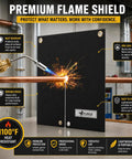 Silicone Coated Fiberglass Welding Blanket And Heat Shield Pad For Soldering Copper Pipes 12 By 12 Inch Flame Protector in use