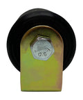 Slide Gate Guide Roller 3 Inch Black Hard Nylon UHMW Rollers With C Bracket 2 Pack Rear Post Welded Assembly Heavy Duty