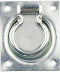 Flush Ring Pull For Chests And Doors Recessed Surface Mount With Four Screws Included Steel Zinc Plated